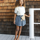 Tiered Mini Skirt Ditsy