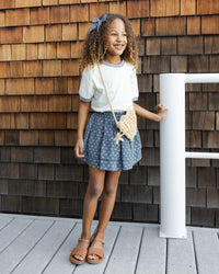 Tiered Mini Skirt Ditsy