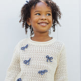 Crochet Knit Pullover Bows
