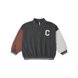 Collared Sweatshirt Color Block