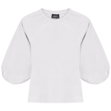 Jersey Girl Top With Cotton Woven Sleeves