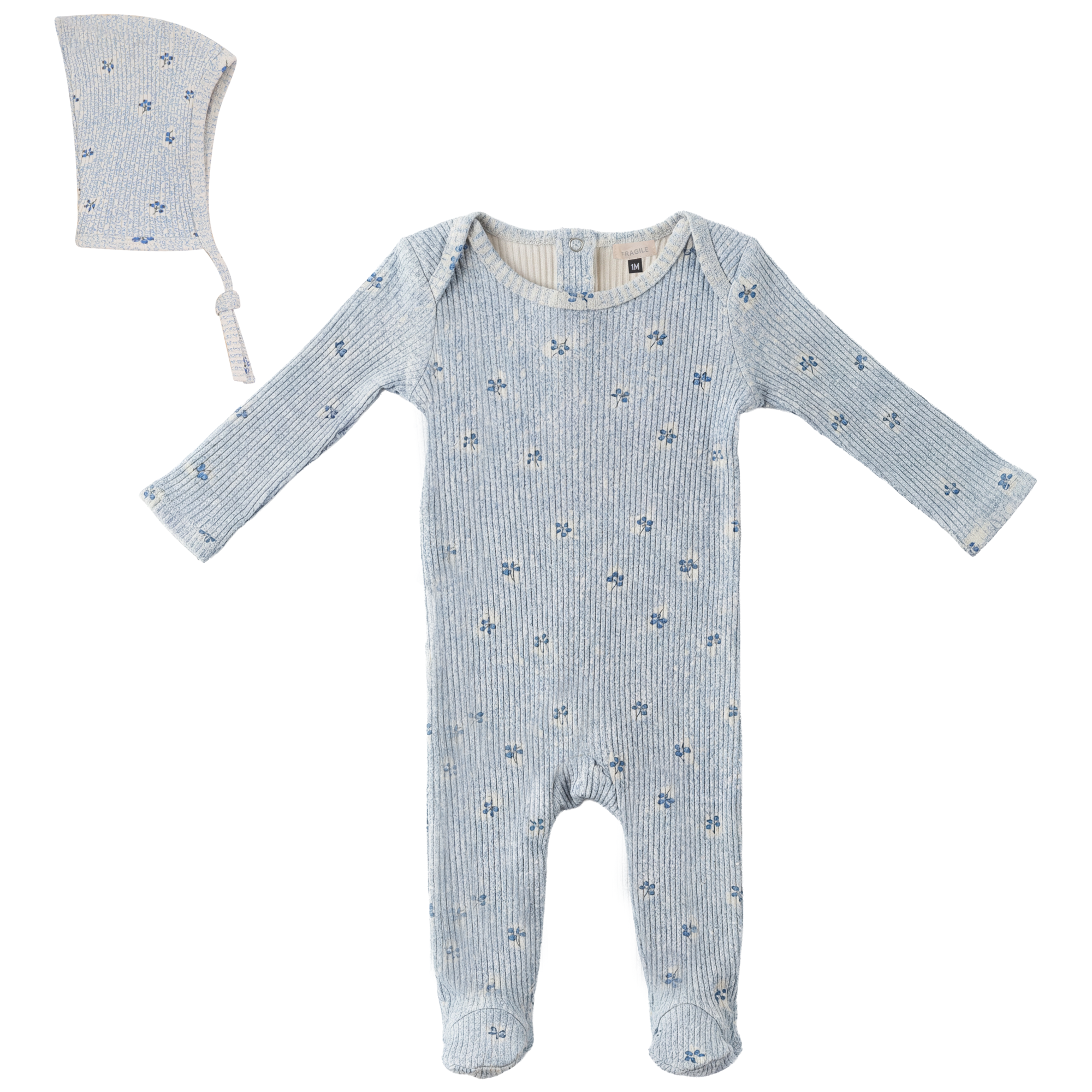 Baby Footie With Branch Print