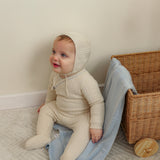 Romper With Lace Texture Rib Knit