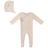 Romper With Lace Texture Rib Knit