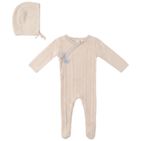 Romper With Lace Texture Rib Knit