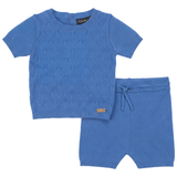 Diamond Pattern Knit Baby Set