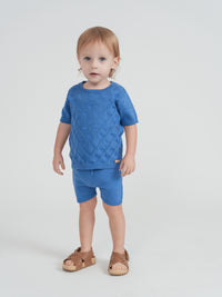 Diamond Pattern Knit Baby Set