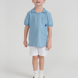 Boys Top With Rib Collar And Star Detail