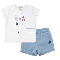 Boys Denim Short 2 PCS Set