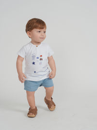 Boys Denim Short 2 PCS Set