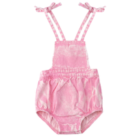 Baby Girl Pink Denim Bubble