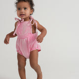 Baby Girl Pink Denim Bubble