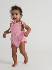 Baby Girl Pink Denim Bubble