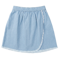 Girls Denim Wrap Skirt