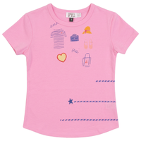 Girls Top With Multi Print At Front