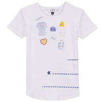 Girls Top With Multi Print At Front