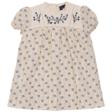 Girl Floral Print Dress With Embroidery