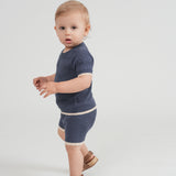 Textured Knit With Trim Set