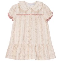 Girls Stripe Floral Print Dress