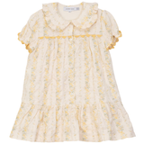 Girls Stripe Floral Print Dress