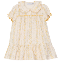 Girls Stripe Floral Print Dress