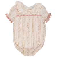 Baby Stripe Floral Print Onesie