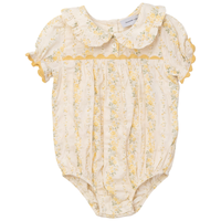 Baby Stripe Floral Print Onesie