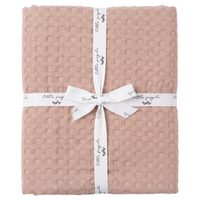 Baby Blanket In Textured Waffle Fabric