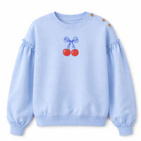 French Terry Sweatshirt With Cherry Print