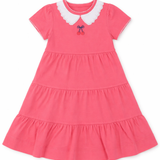 Girls Cherry Printed Tiered Dress
