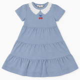 Girls Cherry Printed Tiered Dress
