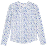 Girls Top With Circle Flower Print