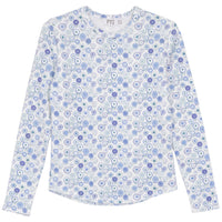 Girls Top With Circle Flower Print