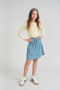 Girls Top With Mosaic Tile Print