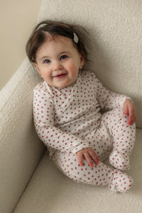 Baby Pointelle With Small Flower Print Romper