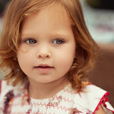 Floral Print Baby Girl Set With Smocked Front Yoke