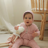 Girls Hat And Cardigan With Legging In Knit