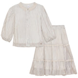 Girls Woven 2 PC With Lace