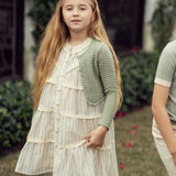 Girls Woven Dress With Lace