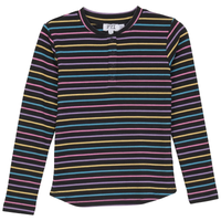 Girls Multi Stripe Waffle Top