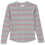Girls Multi Stripe Waffle Top