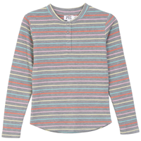 Girls Multi Stripe Waffle Top