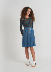 Girls Multi Stripe Waffle Top