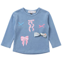 Girls Top With Bows Trim