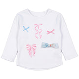 Girls Top With Bows Trim