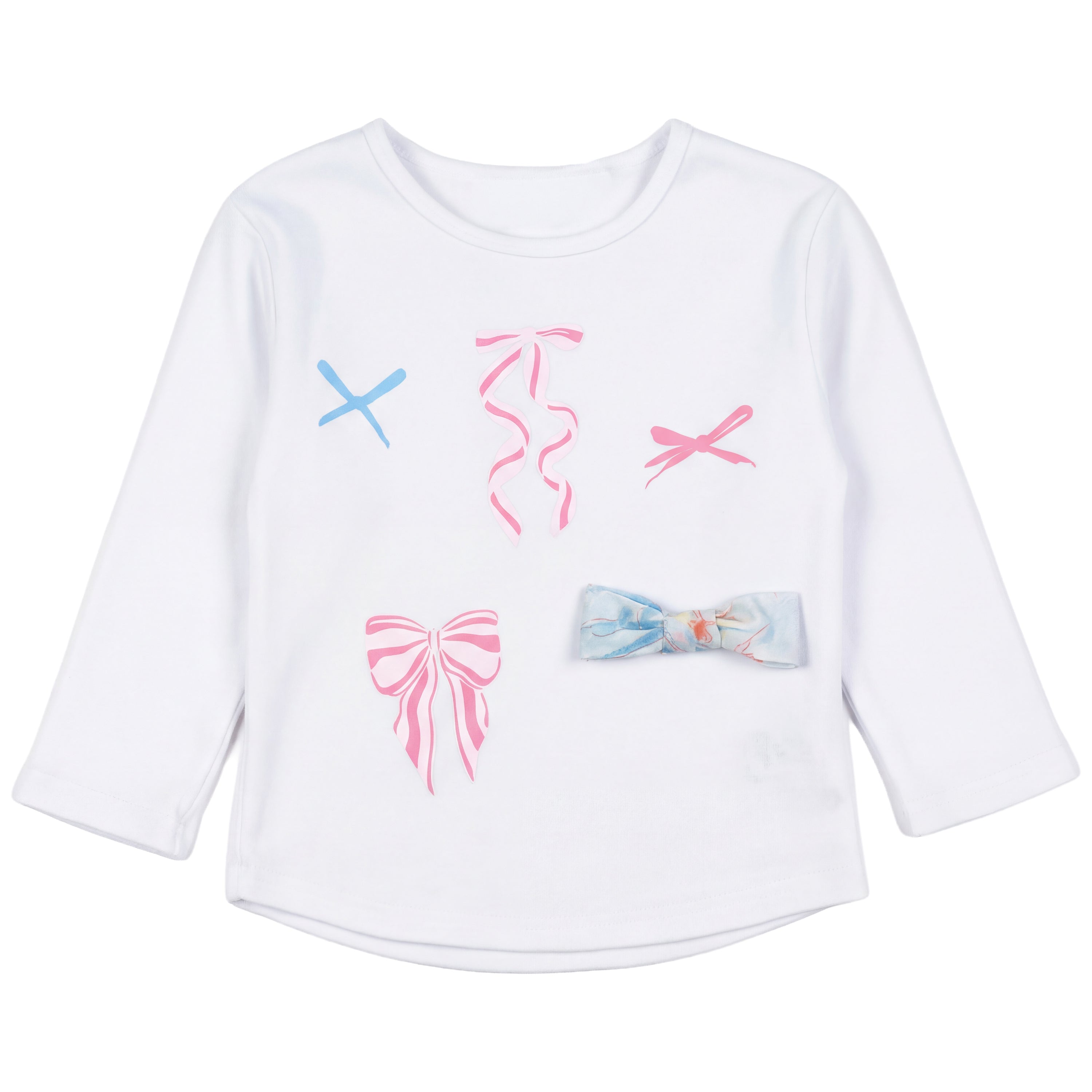 Girls Top With Bows Trim