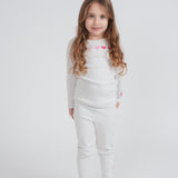 Girl Set With Heart Print
