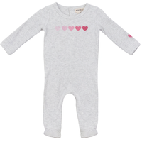 Baby Girl Romper With Heart Print