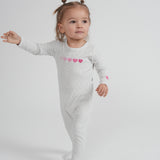 Baby Girl Romper With Heart Print