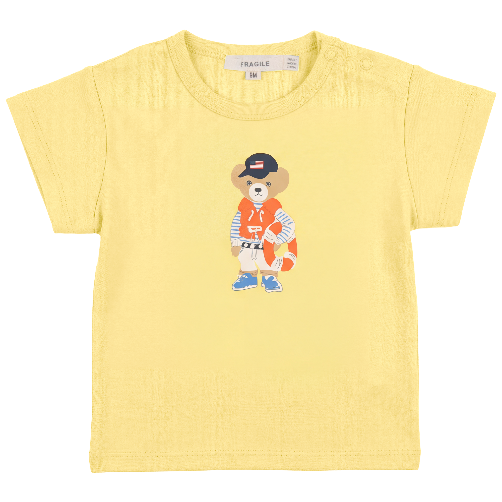 Boys Tee With Bear Print